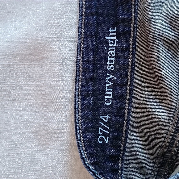 LOFT by Anne Klein mid rise dark wash curvy straight jeans womens size 4 - Picture 7 of 8